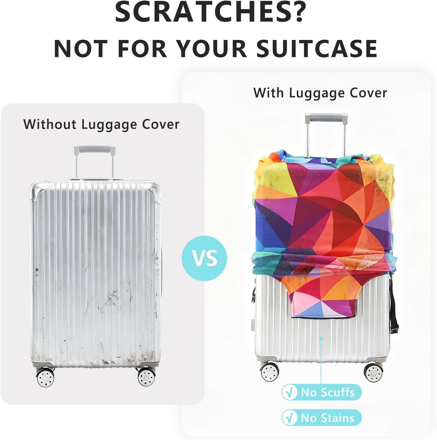 TRAVELKIN more than travel Luggage Cover Washable Suitcase Protector Anti-scratch Suitcase cover Fits 18-32 Inch Luggage