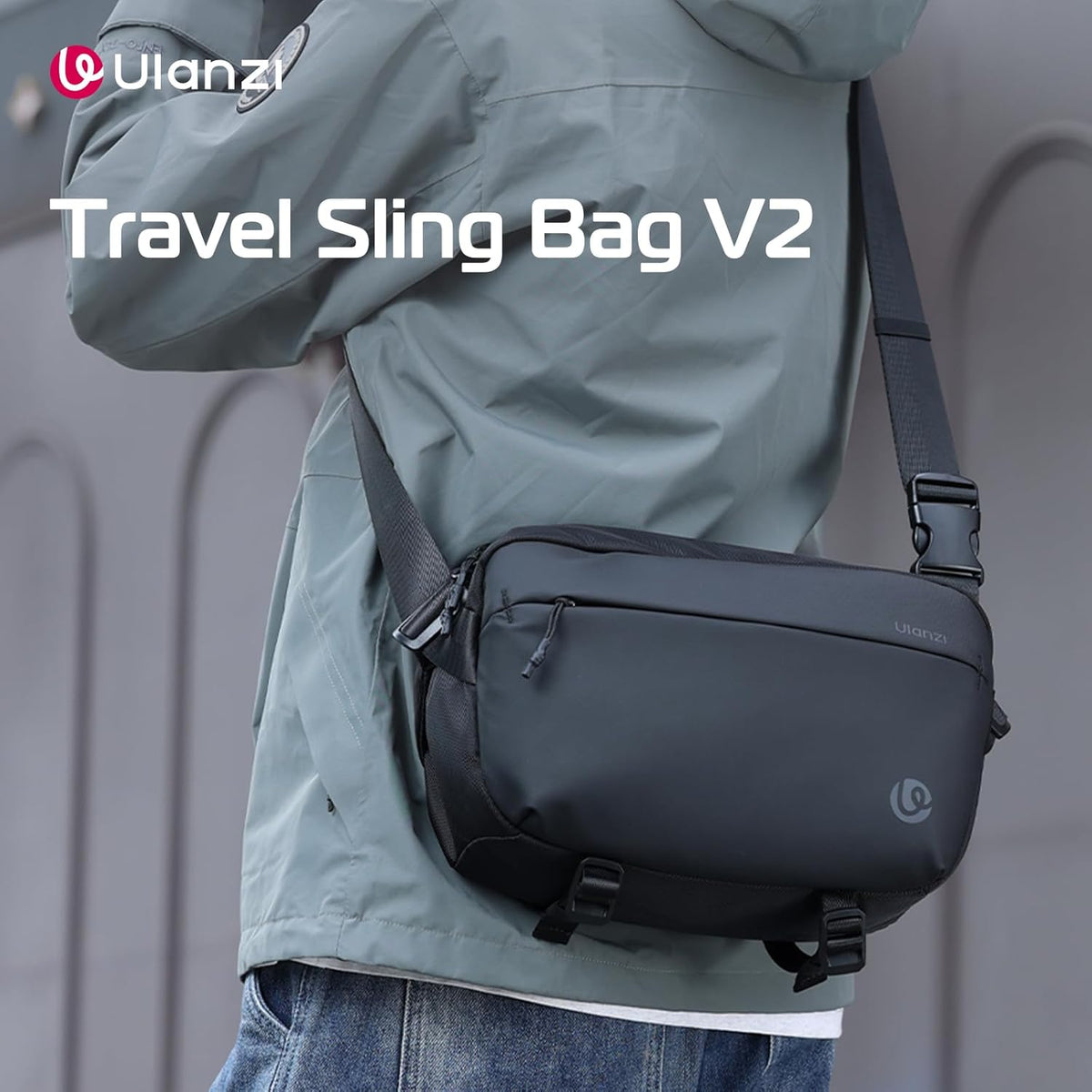 ULANZI Camera Sling Bag, Water-Resistant Camera Case with Tripod Holder, DSLR/SLR/Mirrorless Camera Bags Crossbody for photographers - Black