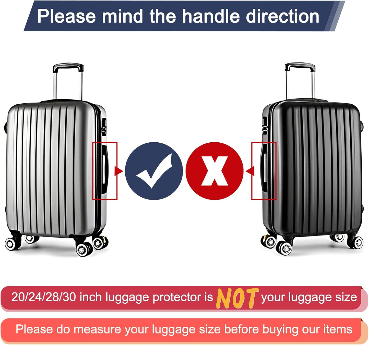30 Inch Suitcase Cover for Luggage,3mm Thickness Full Clear Luggage Covers for Suitcase TSA Approved Suitable 30-31 Inch Suitable for Long Travel Accessories