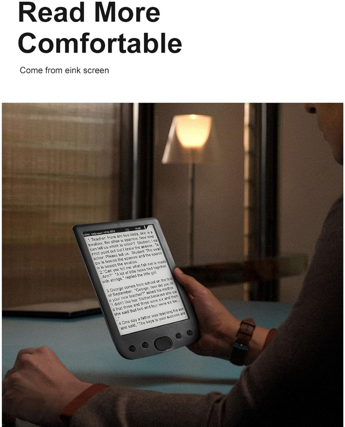Yoidesu 6 Inch E Reader Digital Reader Electronic Book Reader with 800x600 High Resolution Screen Multifunctional Navigation Buttons for PDF EPUB TXT DOC FB2 MOBI (4G)