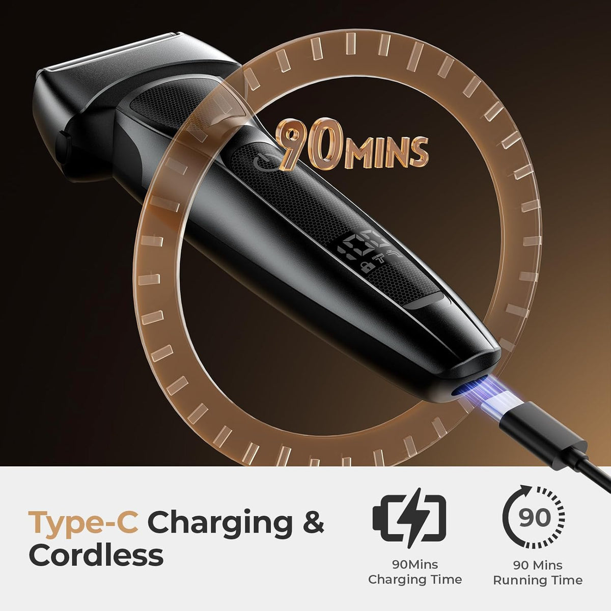 Electric Foil Shavers for Men: Portable Electric Razor for Face- Rechargeable Wet/Dry Waterproof Shaver with LED Display & Fast Charge-Ultra-Thin Razor for Close Shaving