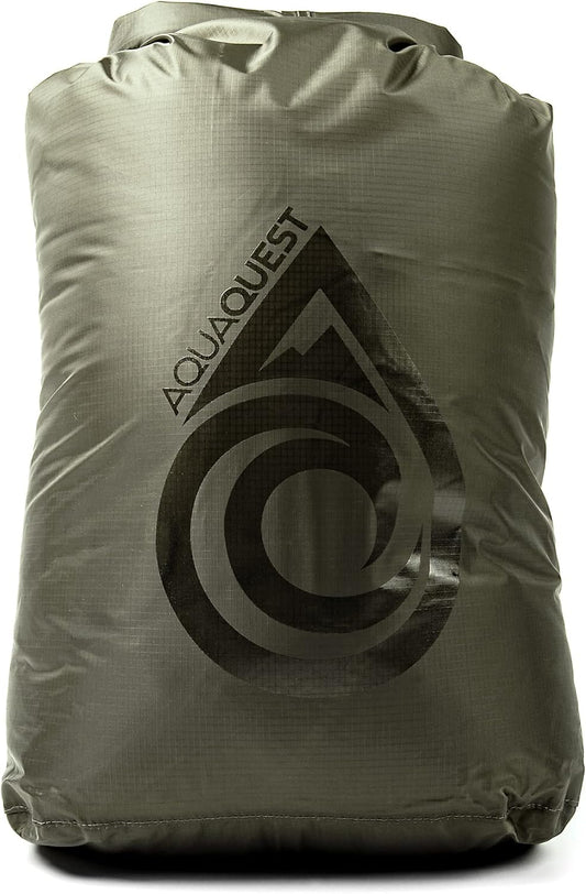 AquaQuest Rogue Dry Bag – 20L Olive Drab – 100% Waterproof Roll Top – Gear Hauler