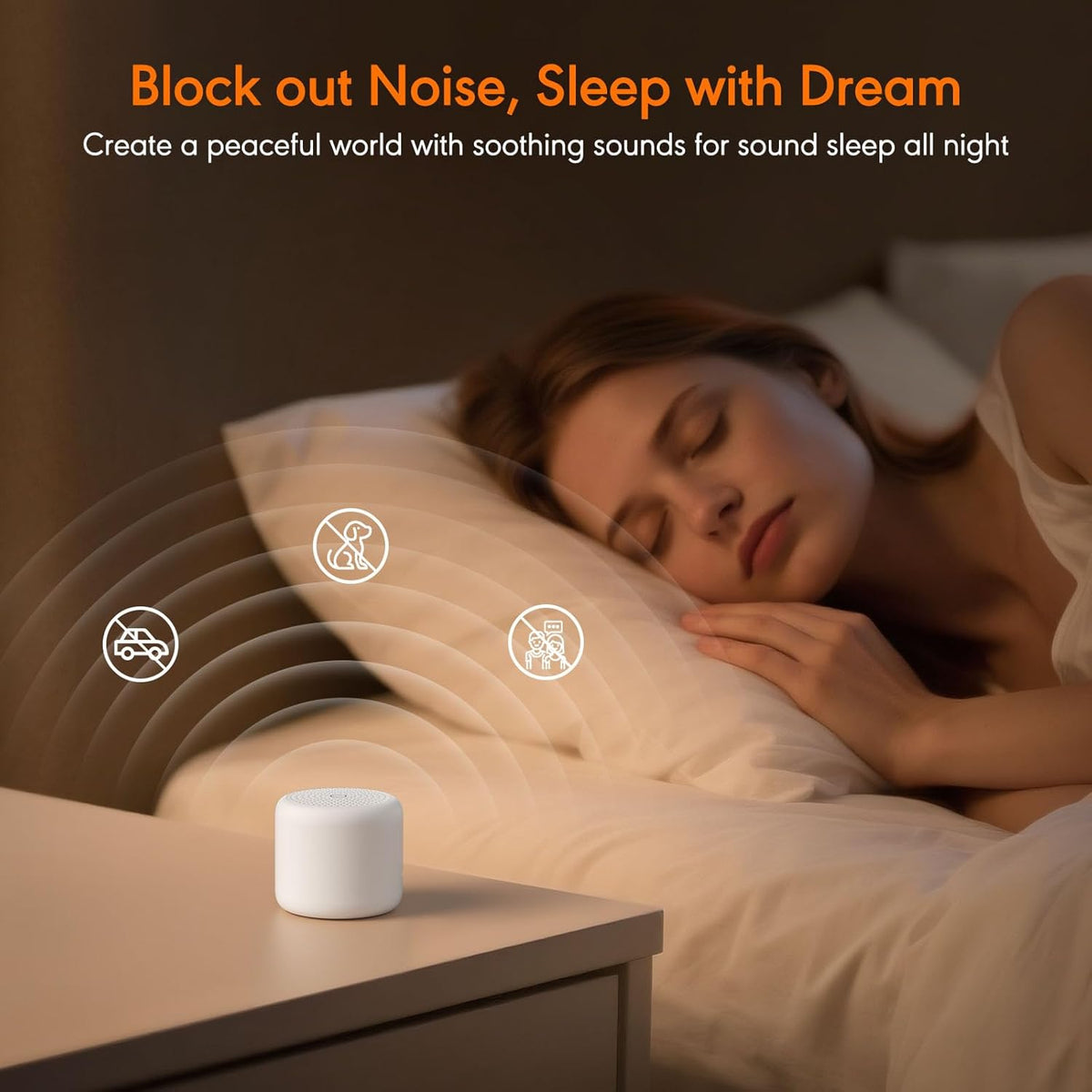 Portable Sound Machine for Baby Adults,Travel Sound Machine,Mini White Noise Machine for Sleeping with 18 Soothing Sounds,Memory,Timer for Office Privacy Hotel Gift