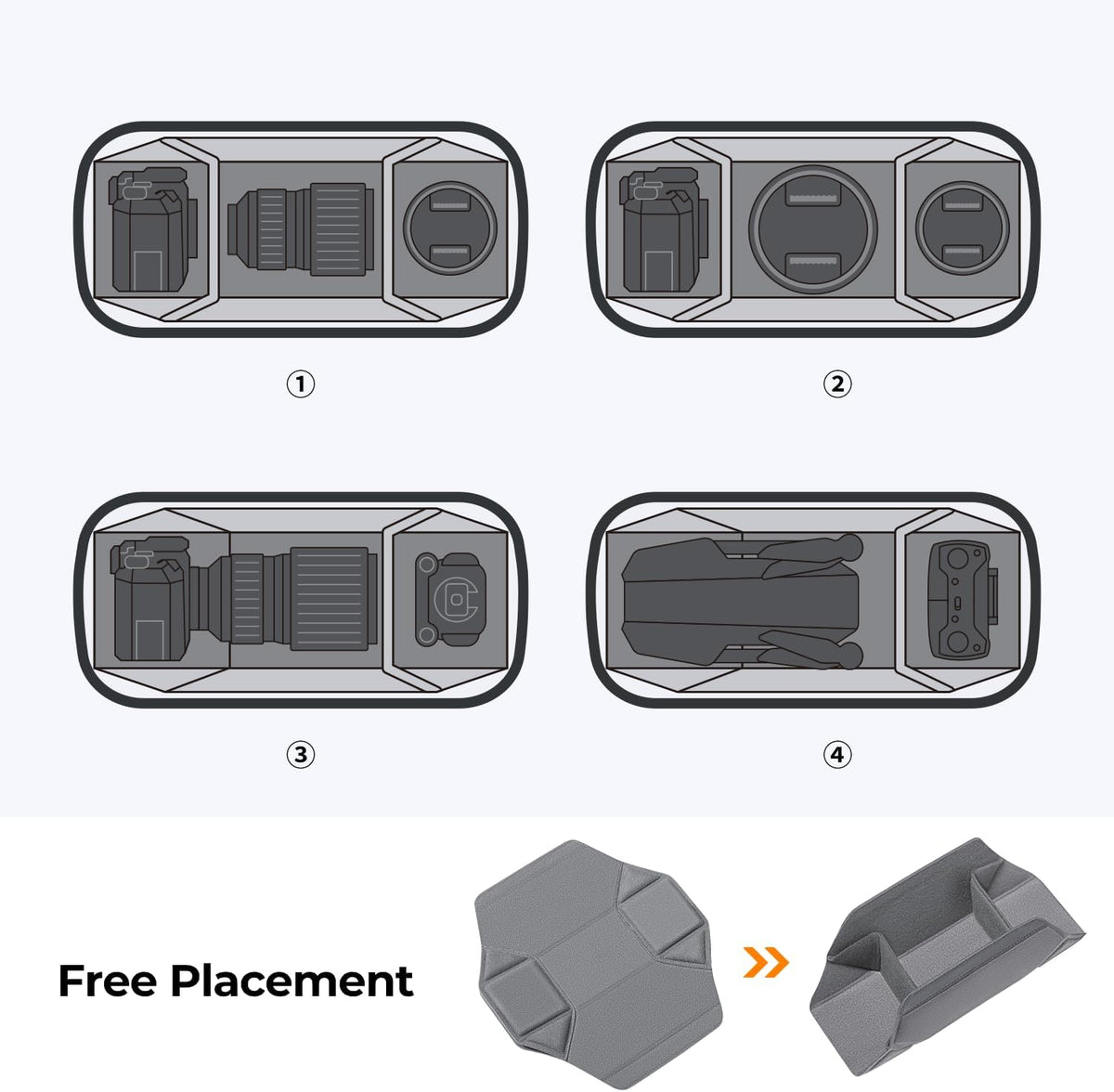 K&F Concept 2 in 1 Sling Bag Everyday Shoulder Bag & Multifunction Photography Crossbody Camera DSLR Backpack Portable Bag