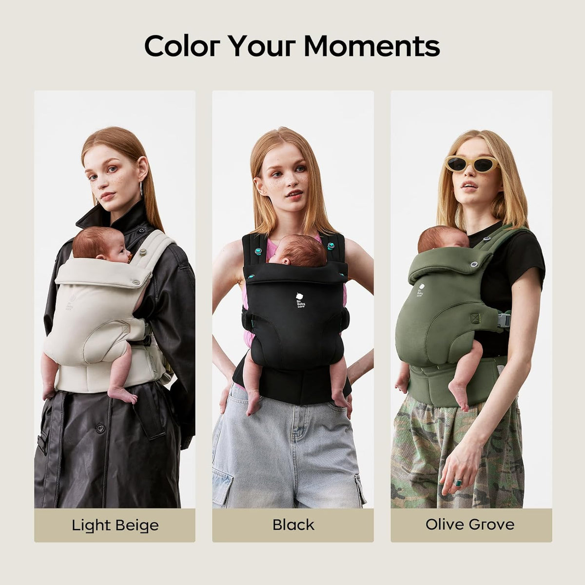 Bc Babycare CocoonGo Baby Carrier – CloudTouch Soft & Ergonomic Baby Carrier for 7–44 lbs | Easy to Wear, Adjustable Fit, Travel-Ready, Machine Washable (Black)