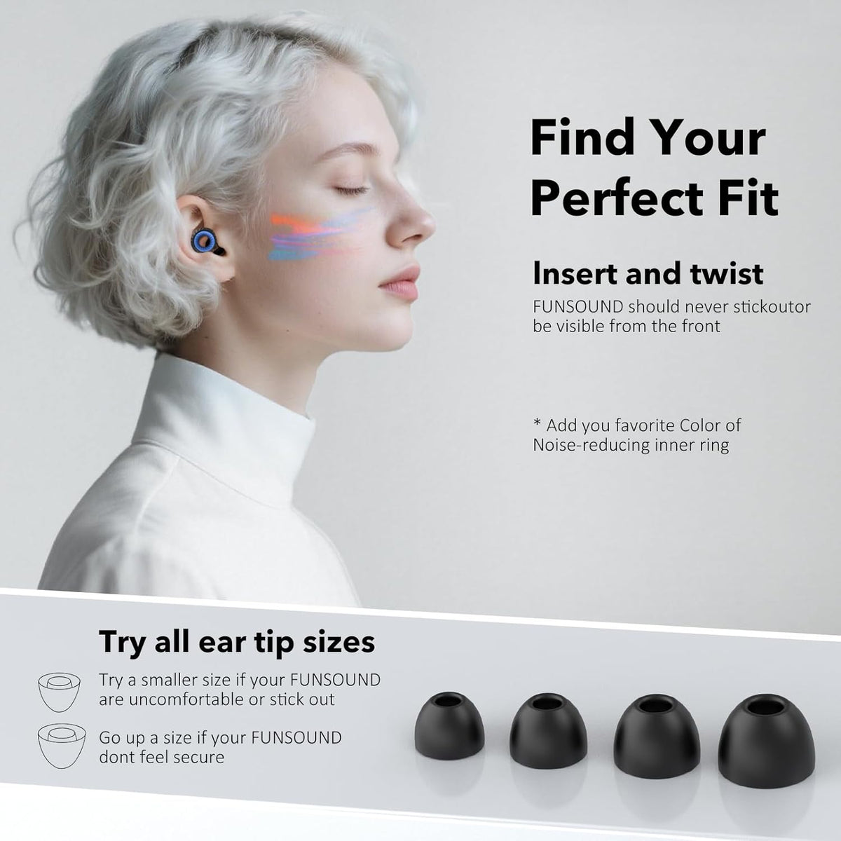 Ear Plugs for Sleeping Noise Cancelling -30dB, 2-Pack Reusable Soft Noise Reduction Ear Plugs for Sleep, Travel,Deep Focus, Hearing Protection,Concert with Carrying Case(White*2)