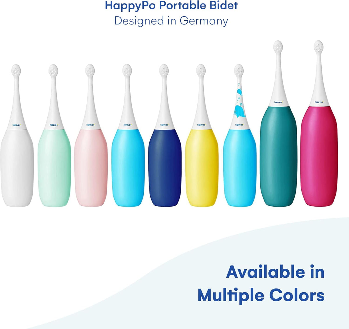The Original HAPPYPO Travel Bidet - Handheld Bidet for Gentle Cleansing - Portable Hygiene Bottle for Home or Travel - Replaces Wet Wipes and Douche Bottles for Women