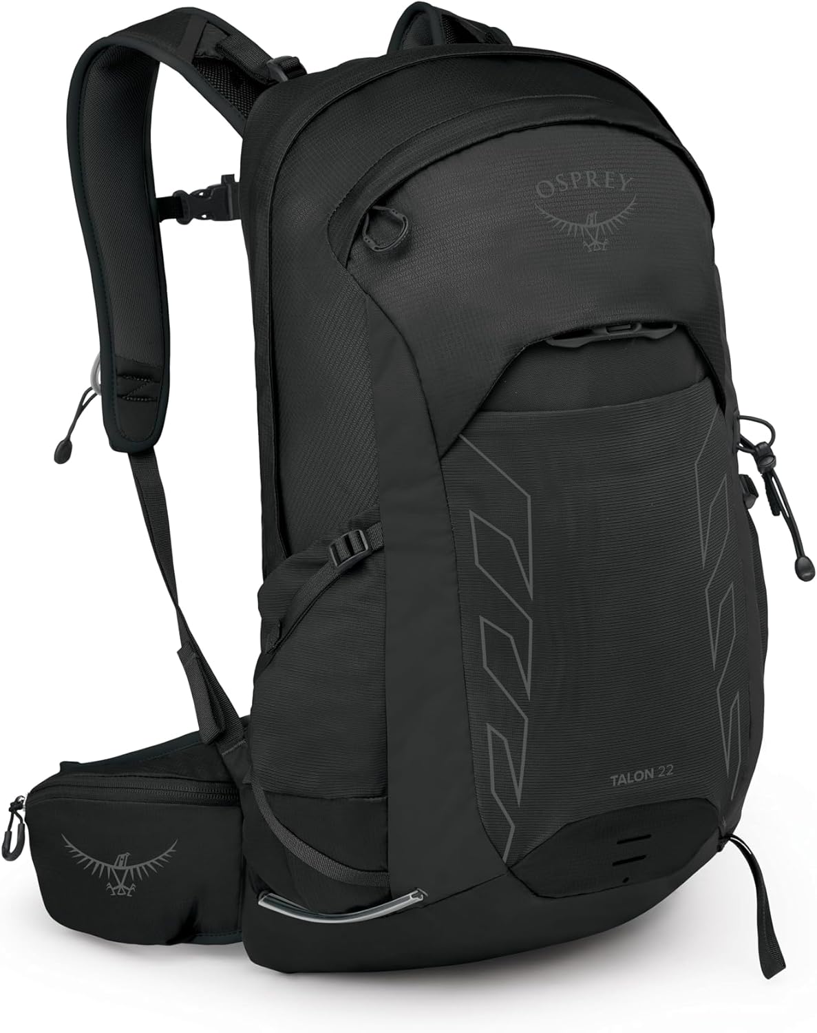 Osprey Talon 22L Men's Lightweight Hiking Backpack with Hipbelt, Black/Coal Grey
