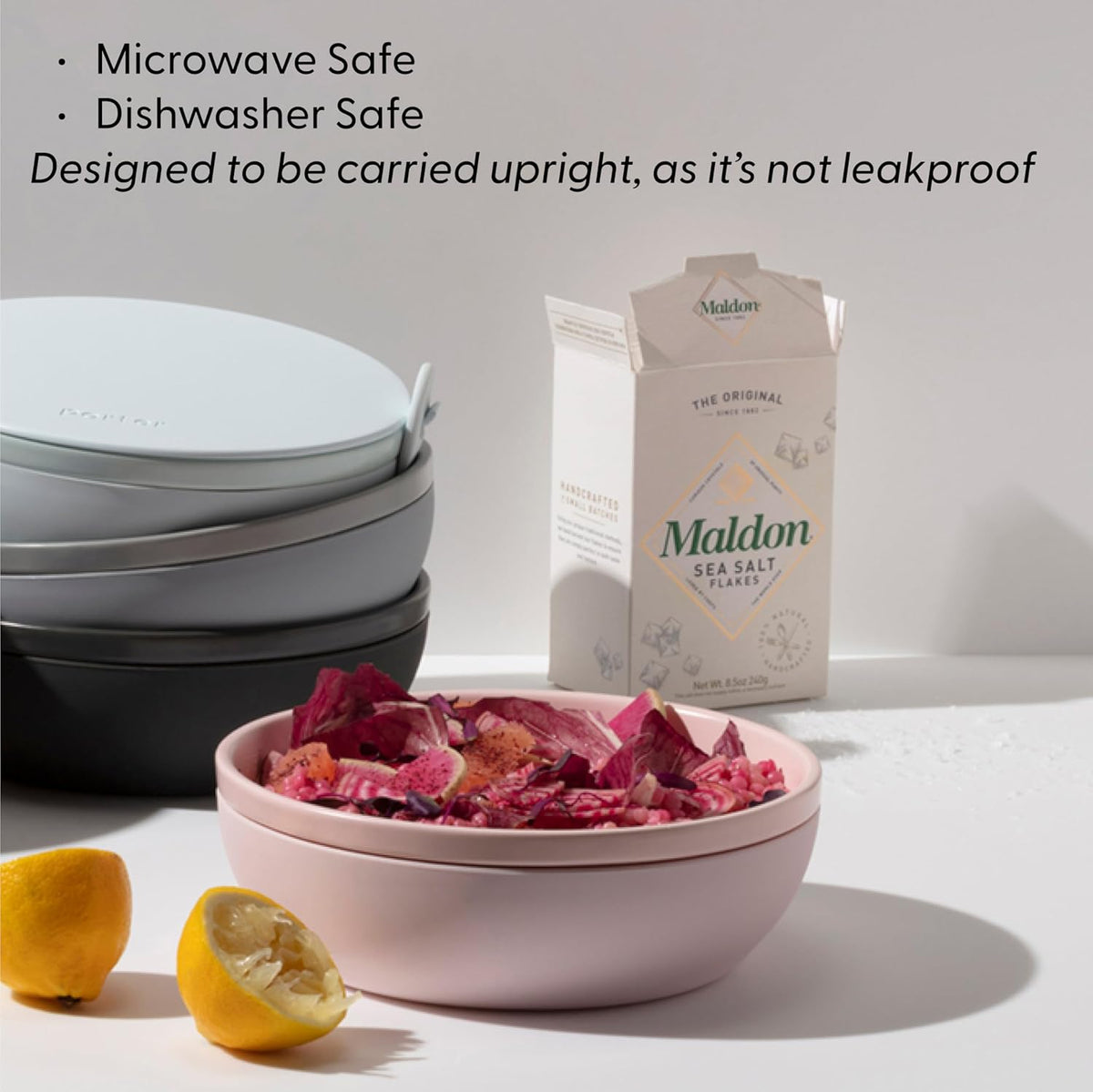 W&P Porter Ceramic Bowl Lunch Container w/ Protective Non-slip Exterior, Mint 1 Liter | Lid & Snap-tight Silicone Strap | Food Storage, Bento Box, Meal Prep | BPA-Free Ceramic
