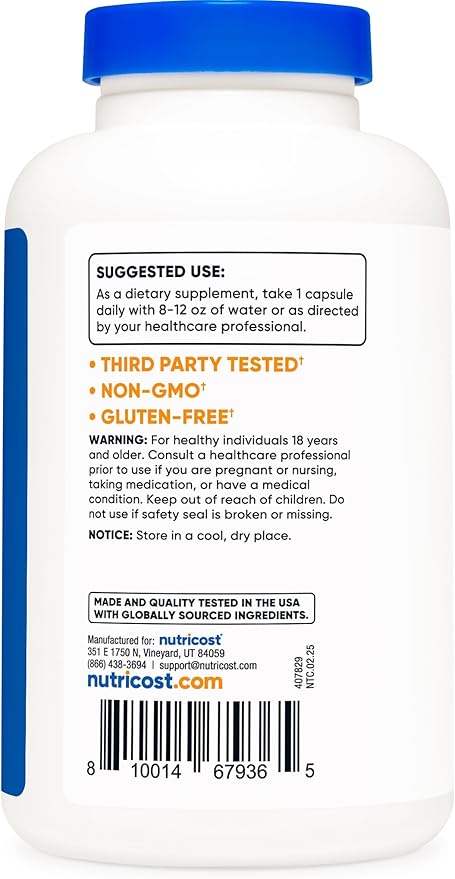 Nutricost L-Theanine 200mg, 240 Capsules - Double Strength