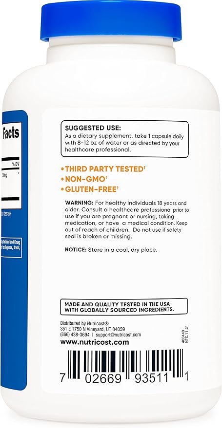 Nutricost Ginger Root Extract 550mg, 240 Capsules (2 Bottles)