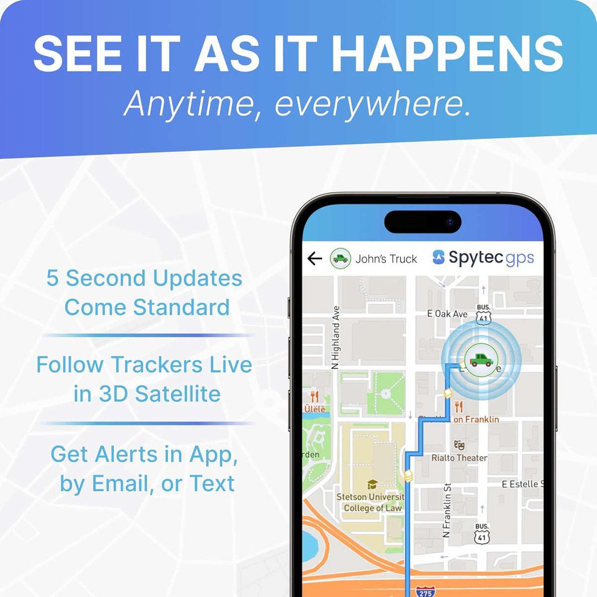 Spytec Atlas GPS Tracker for Vehicles & Kids | Up to 14-Day Battery Life | Waterproof Magnetic Case, Geofencing, Portable Real Time Mini GPS Car Tracker w/Lifetime Support | Subscription Required