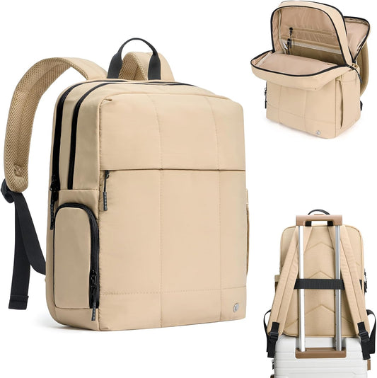 CLUCI Lightweight Travel Backpack Carry on Flight Approved, Puffy Gym Backpack with Shoe Compartment, Personal Item Travel Bag, 15.6 inch Laptop Backpack for Weekender Business