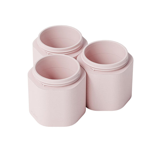 Cadence Extender - Add On to Any Flex Magnetic Containers with Lids,Extension to Travel Bottles for Toiletries - Carry On Travel Essentials For Women/Men - Adds Additional 1.43 fl oz - 3pk, Petal