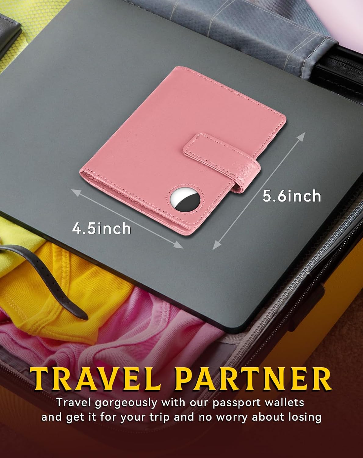 Passport Holder Wallet Cover Case for Women and Men,RFID Blocking,Passport Case,Travel Accessories (Light Pink)