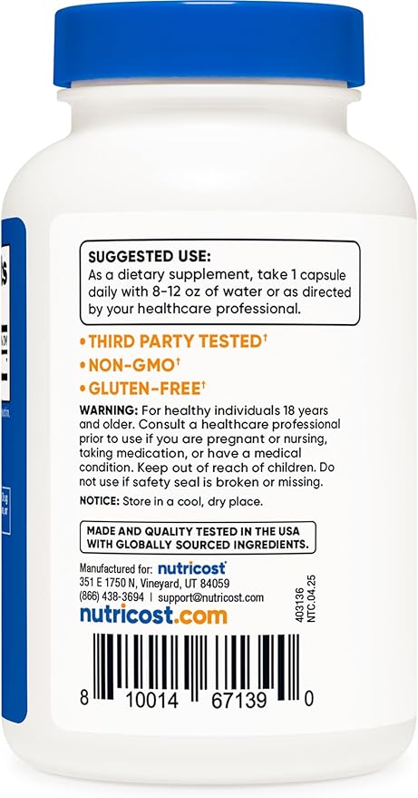 Nutricost Huperzine A Capsules 200mcg, 240 Capsules - Non-GMO, Vegetarian Friendly