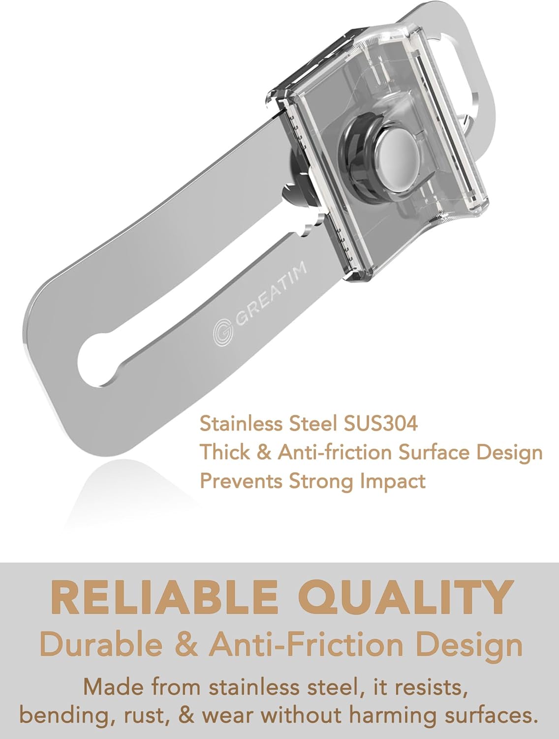 Greatim Portable Door Lock for Travel Hotel Safety, Stainless Steel Security Lock, Compact Safety Lock for Room Door, Universal Portable Travel Door Lock for Room Security