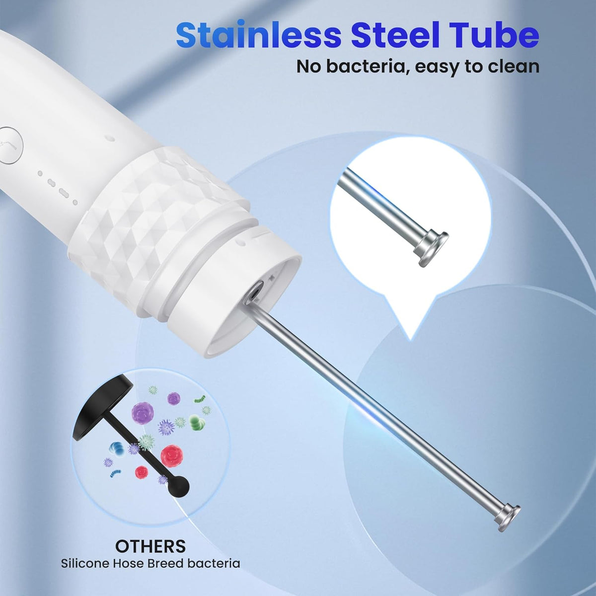 Portable Water flosser with Electric Toothbrush, 2 in 1 Teeth Cleaning Kit, Electric Toothbrush and flosser Combo, Water Flosser for Travel and Home (White)