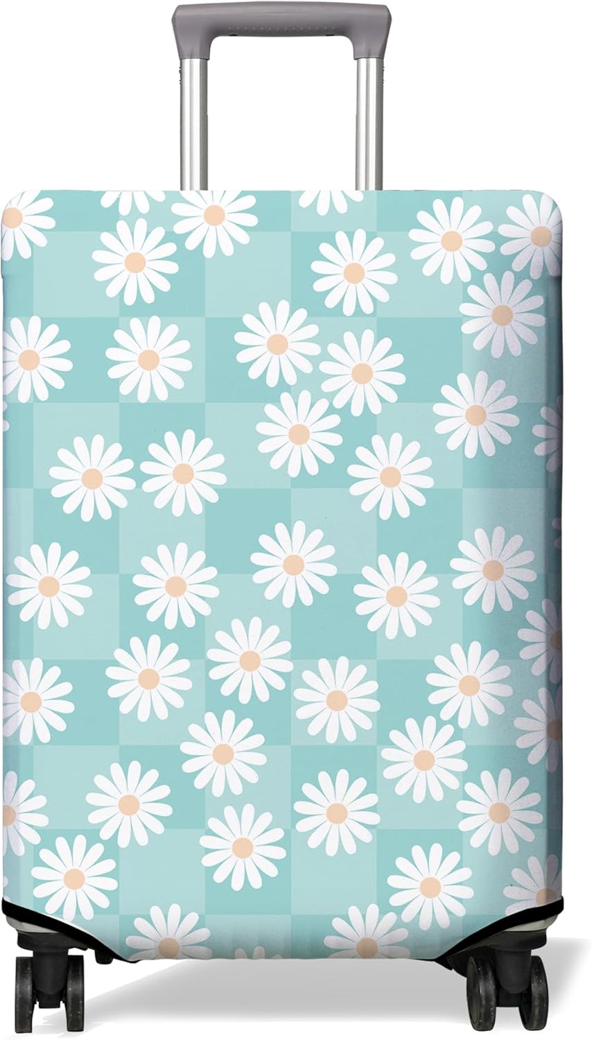Travel Luggage Cover Suitcase Protector Fits 18-32 Inch Wheel Covers PatternedTravel Related Items Flower Luggage Protector Elastic L