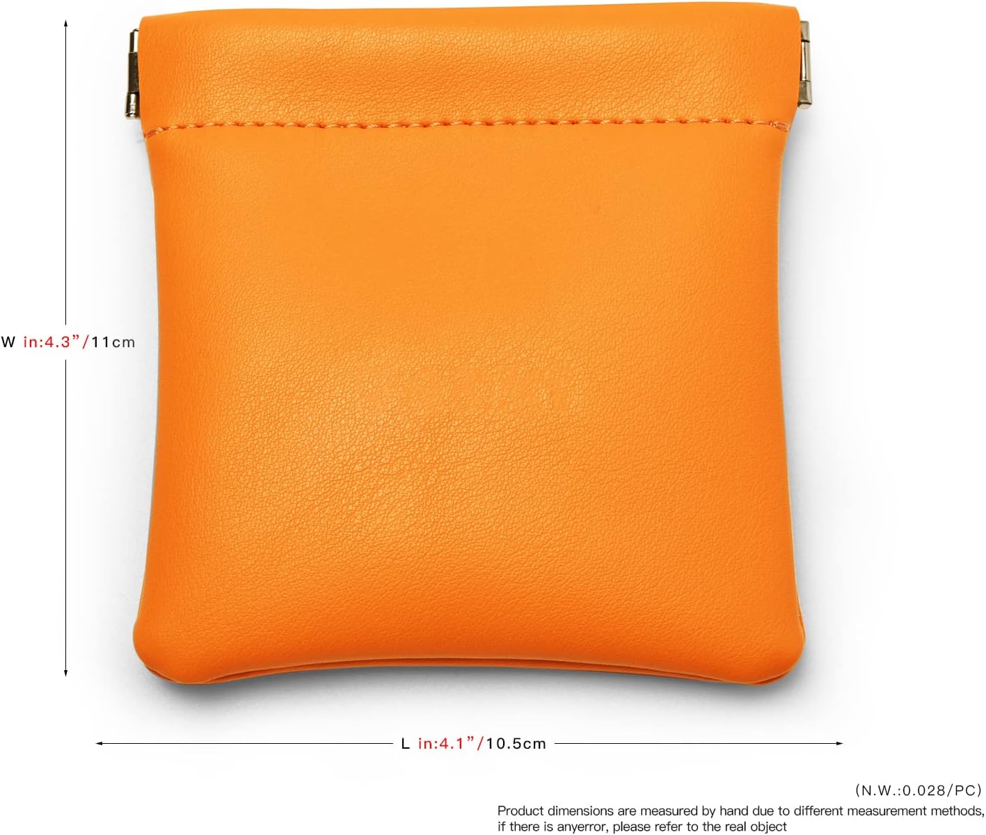 PU Leather Jewelry Travel Bag Leather Jewelry Pouch Christmas,Wedding Party Favor Gift Bag (L, Orange)