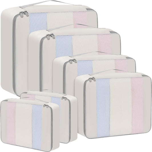 BAGAIL 6 Set/8 Set/10 Set Packing Cubes Various Sizes Packing Organizer for Travel Accessories Luggage Carry On Suitcase