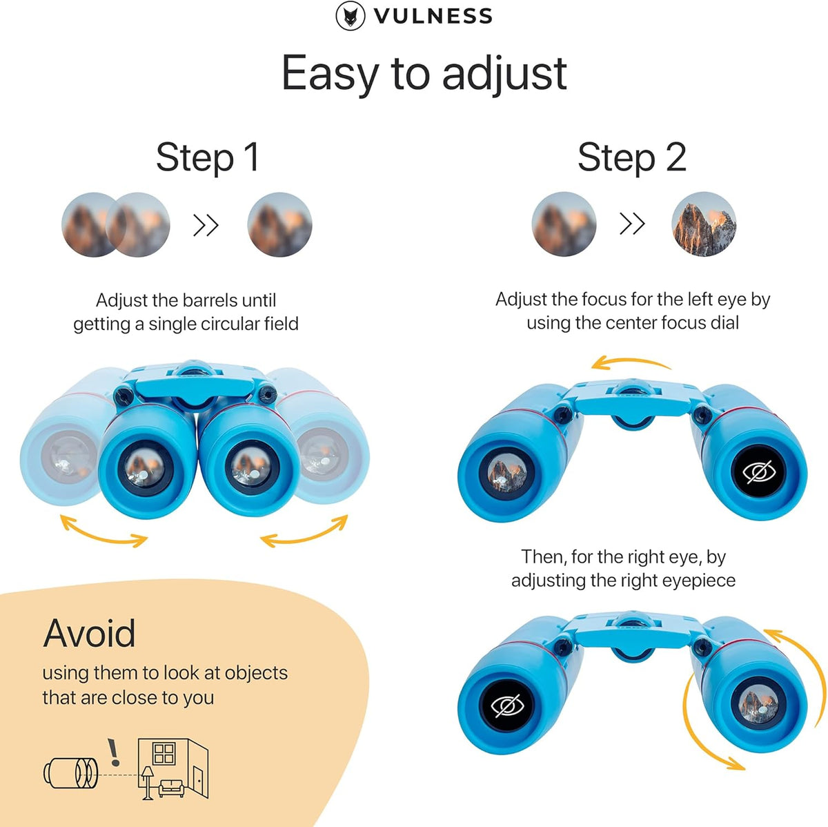 Small Binoculars for Adults and Kids | Cruise Ship Essentials Camping Bird Watching Travel Hiking Accessories Alaska Costa Rica Must Haves Packing List High Powered Mini Compact VULNESS (Blue, 8X21)