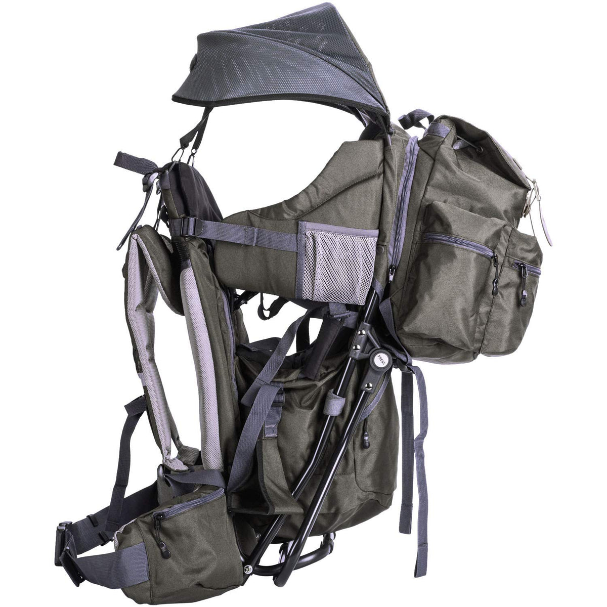 ClevrPlus Urban Explorer Child Carrier Hiking Baby Backpack, Olive Green