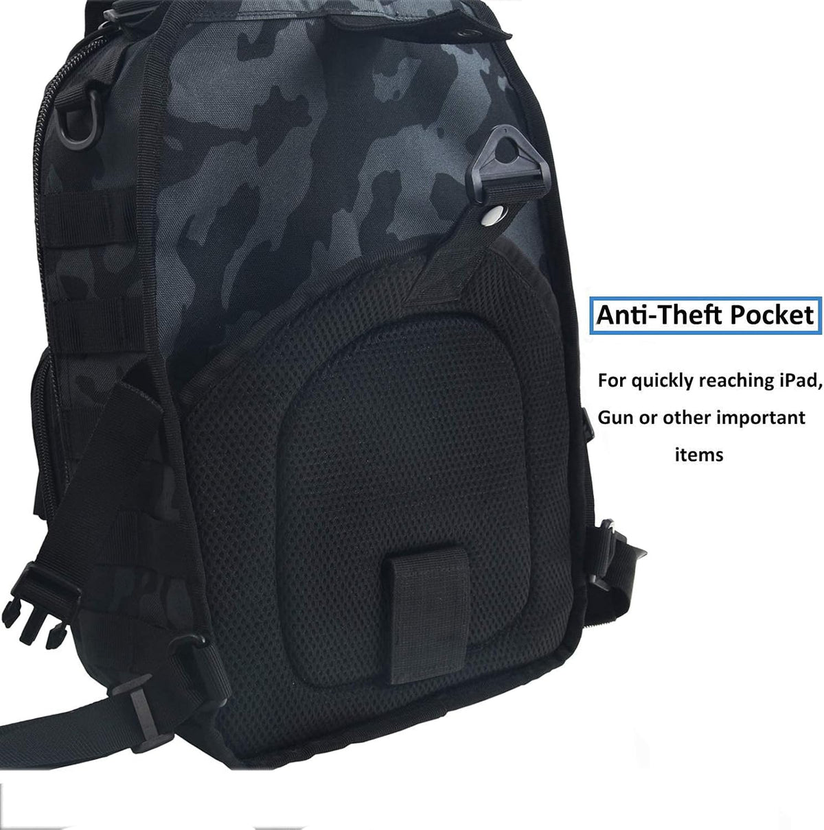 hopopower Tactical Sling Bag Pack Military Rover Shoulder Backpack EDC Assault Range Bag, Water-Resistant