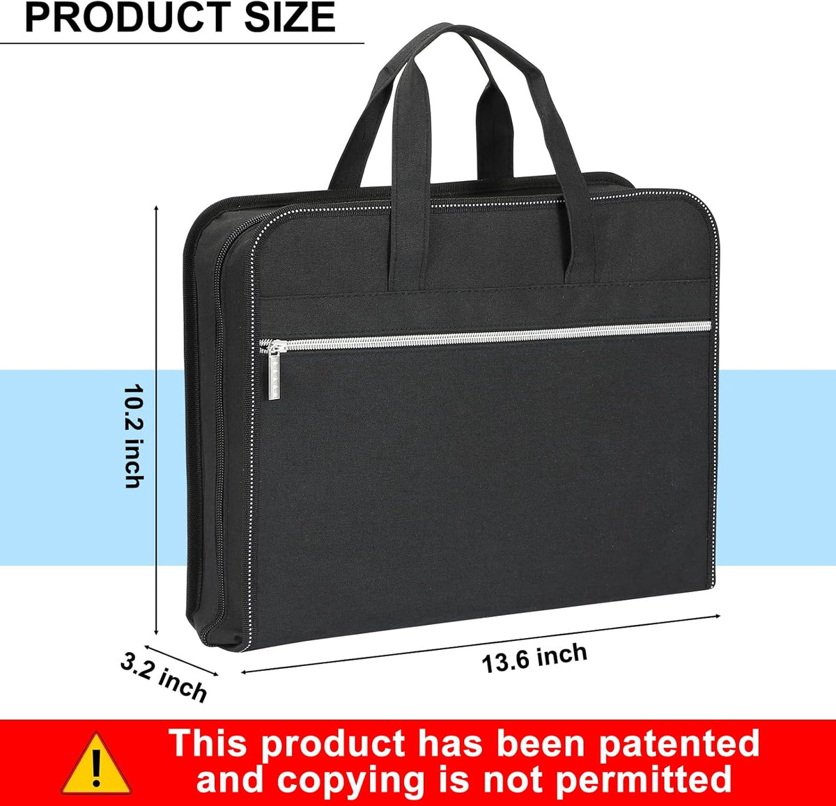 SEEKIND Accordian File Organizer with Handle,26 Pockets Expanding File Folder, Portable Cloth Document Organizer Accordion File Keeper for Letter Size / A4 File, for Office, School-Black