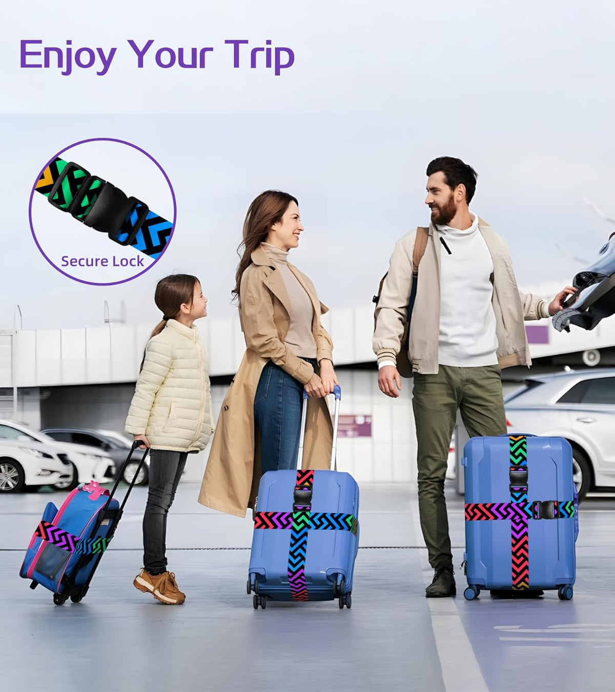 Luggage Straps for Suitcases Travel Belt Luggage Band Heavy Duty Traveling Luggage Identifier Cute Women Girls Unique Accesory,