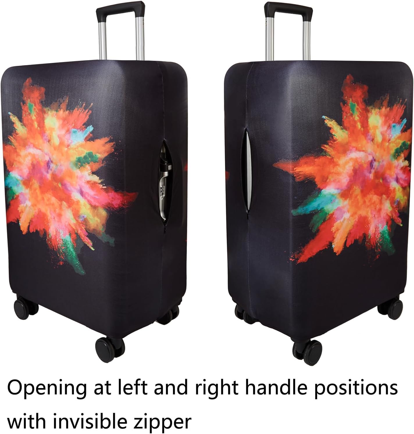 WUJIAONIAO Travel Luggage Cover Baggage Suitcase Cover Protector Skins 18-32 Inch (Graffiti, S (for 18-20 inch luggage))