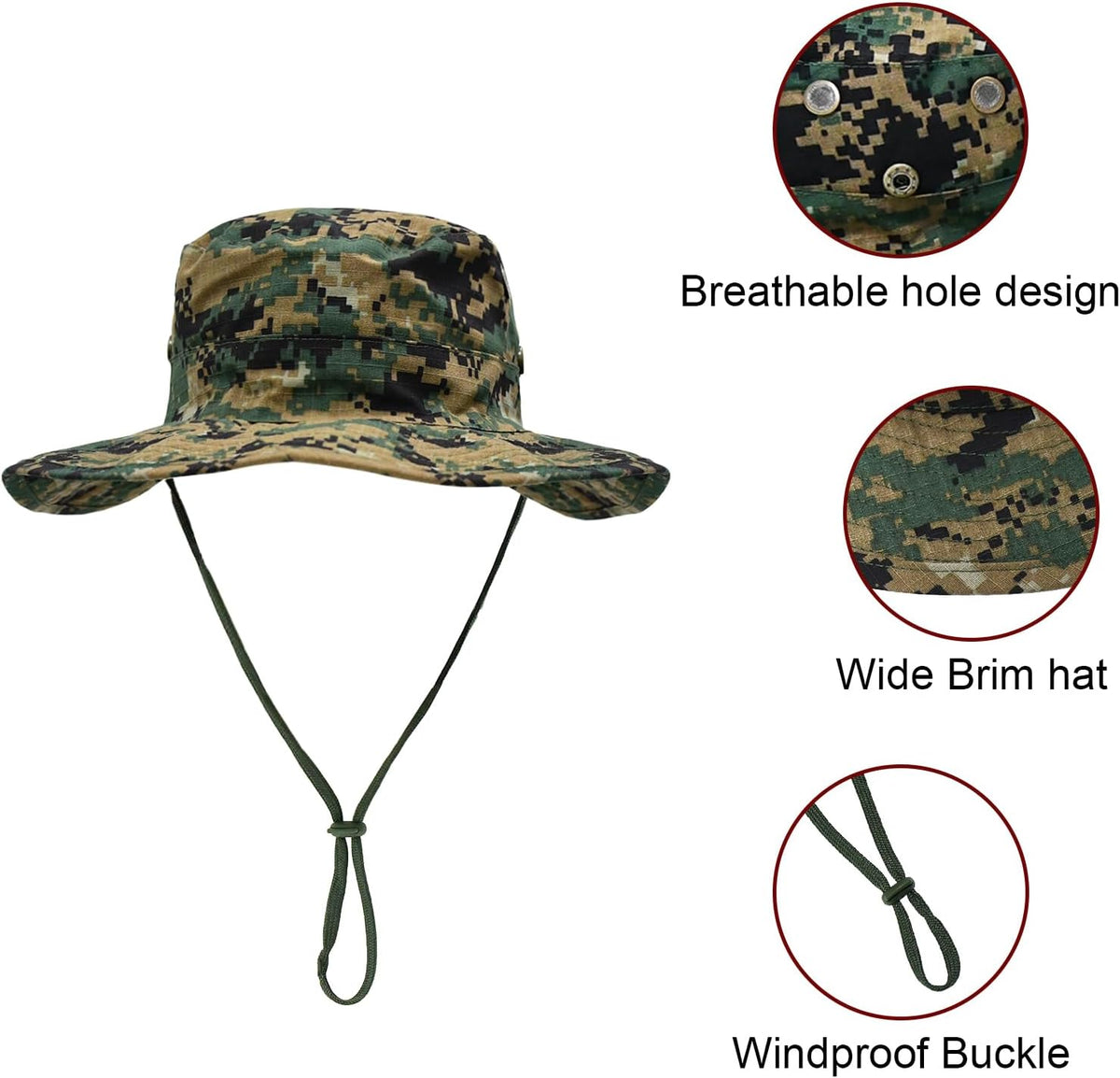 Sun Hats for Men Women Boonie Hat Foldable Fishing Hat UPF 50+ Bucket Hat for Fishing Hiking Garden Safari Beach