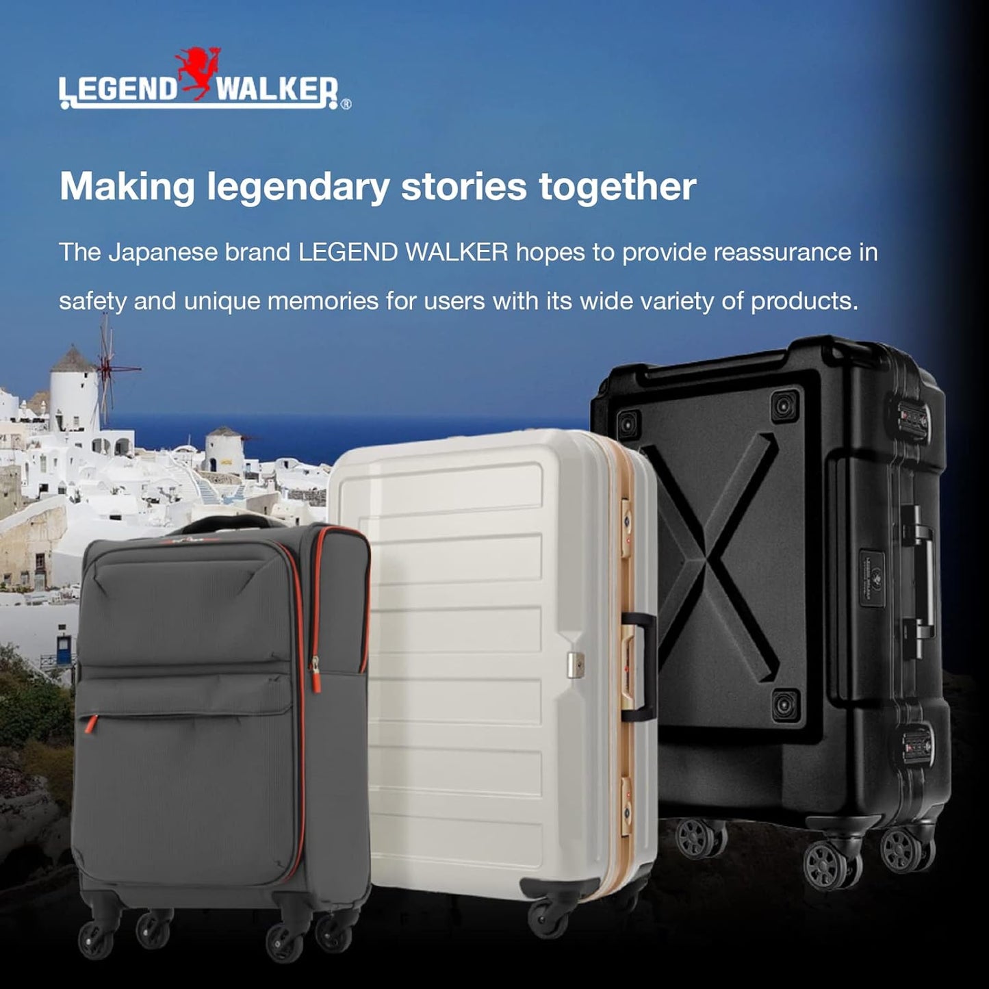 LEGEND WALKER Hardside Expandable Zipper Luggage, 24-inch, Rose Gold, 5122-55-RGD
