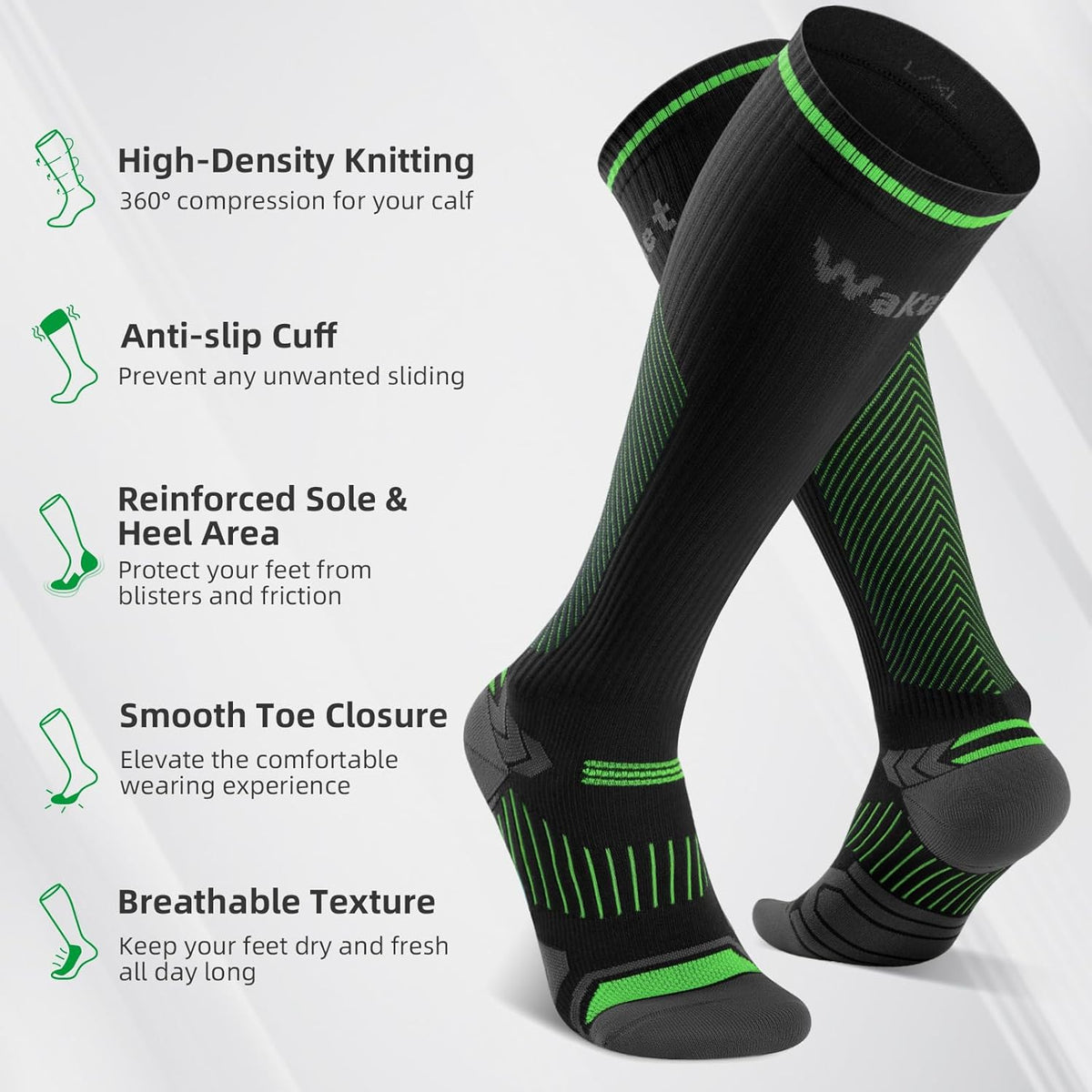 Compression Socks for Women Men 3 Pairs, Compression Stockings, Fragrance Flight Socks for Travelling Sitting