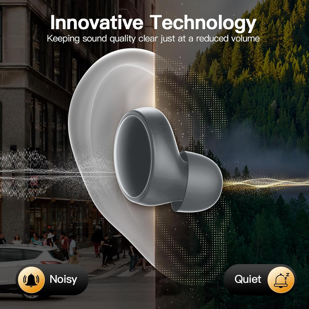 Ear Plugs for Sleeping 45dB Noise Cancelling Ear Plugs for Concerts, Focus, Travel, Work Silicone Hearing Protection Earplugs with 8 Ear Tips Reusable Noise Reduction Ear Plug with Storage Case Gray