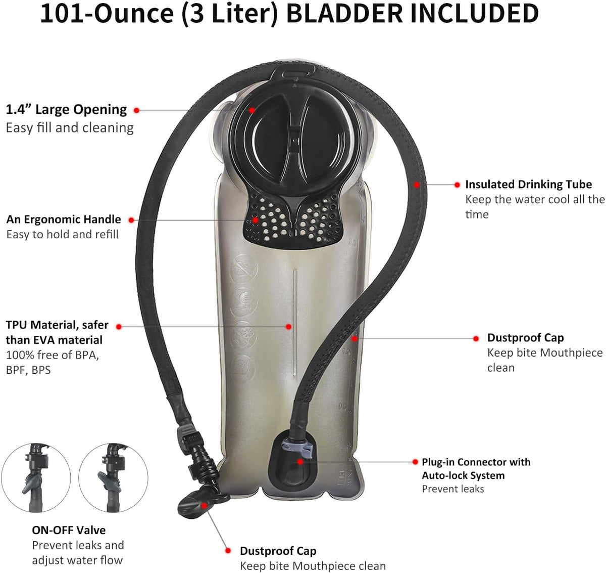 Unigear Tactical Hydration Packs Backpack 1050D with 3L Water Bladder, Thermal Insulation Pack Keeps Liquid Cool up to 4 Hours for Hiking, Cycling, Hunting and Climbing
