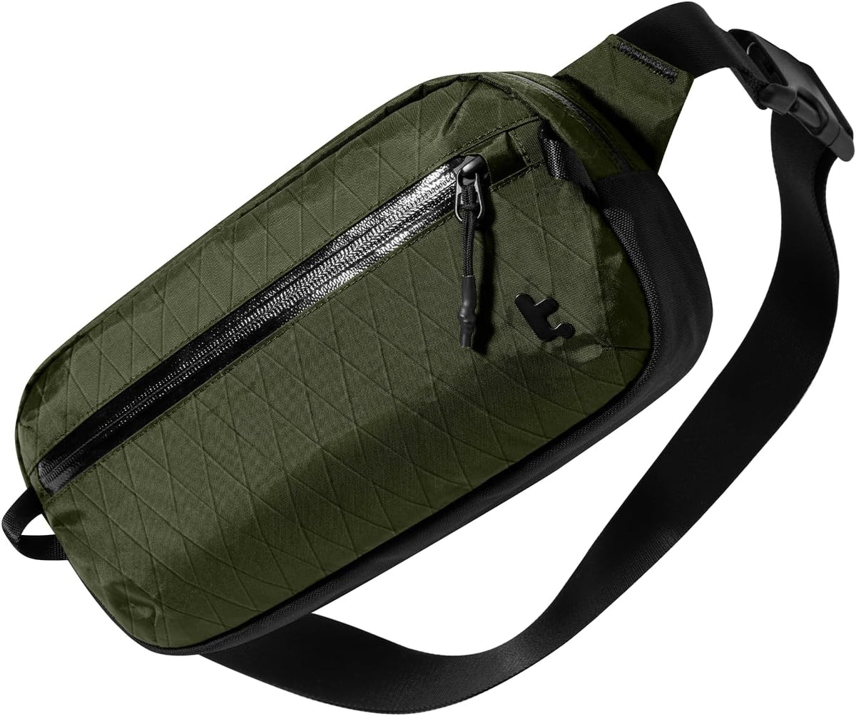 tomtoc 3.5L X-Pac Sling Bag with RFID Blocking, Crossbody Bag Minimalist Chest Shoulder Pack for Men/Women, Water-resistant Lightweight Casual Funny Pack for Travel/Daily Commute