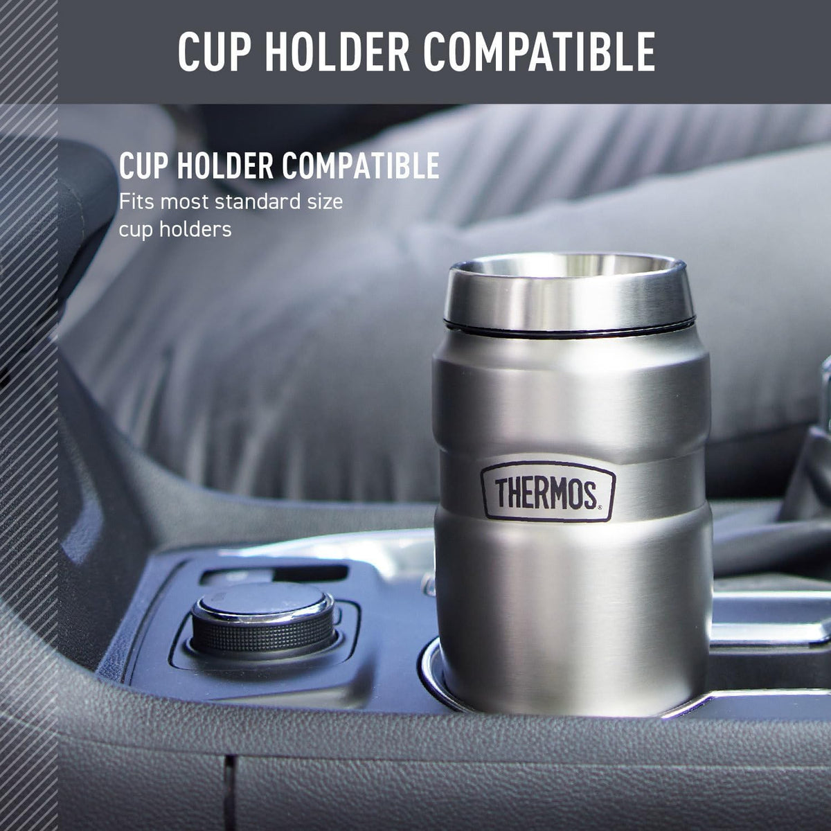 THERMOS Stainless King Vacuum-Insulated Travel Tumbler, 16 Ounce, Army Green