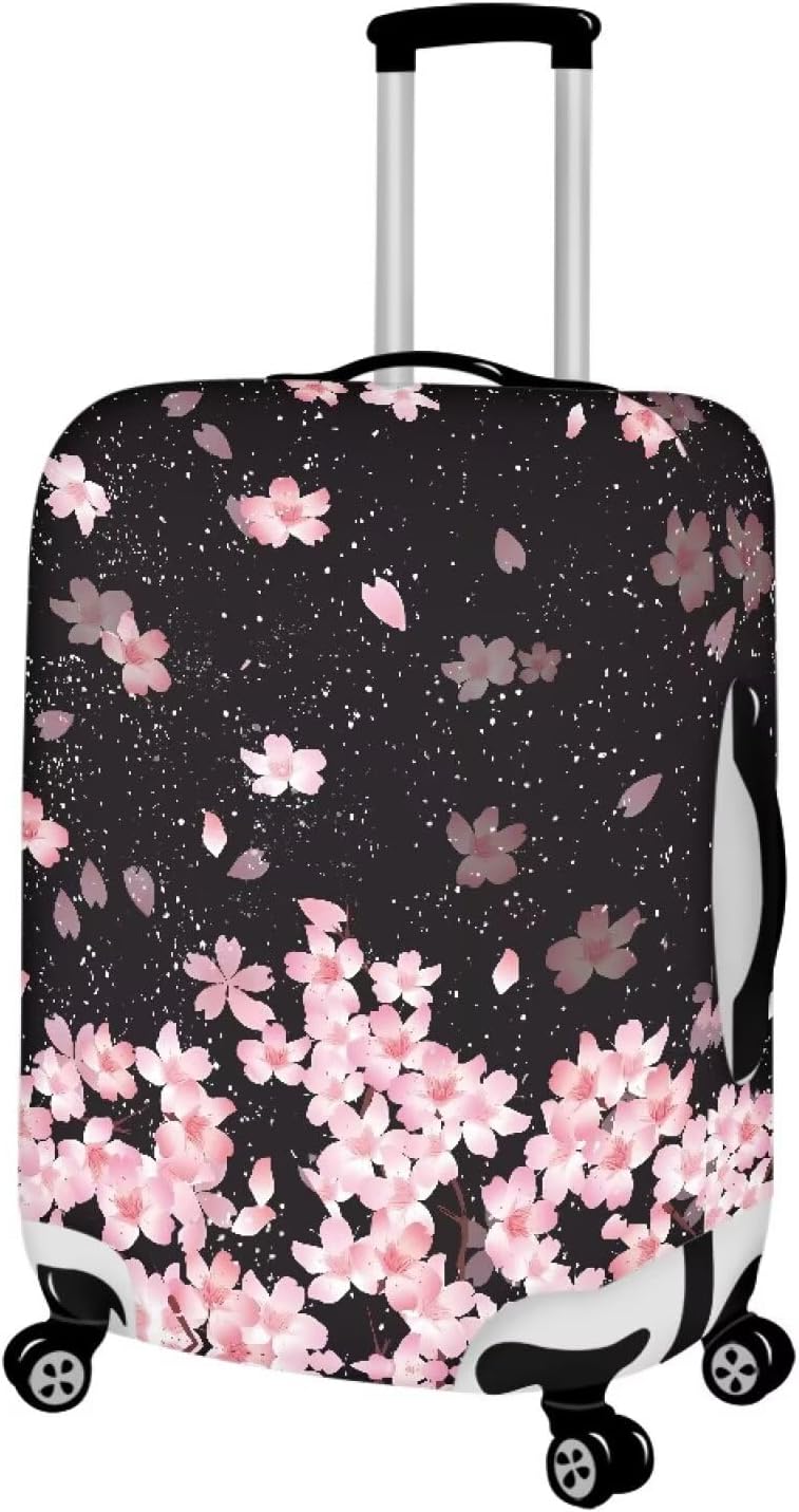 Cherry Blossom Luggage Covers Protector Elastic Trolley Baggage Case Fit 26-29 Inch for Women Girls
