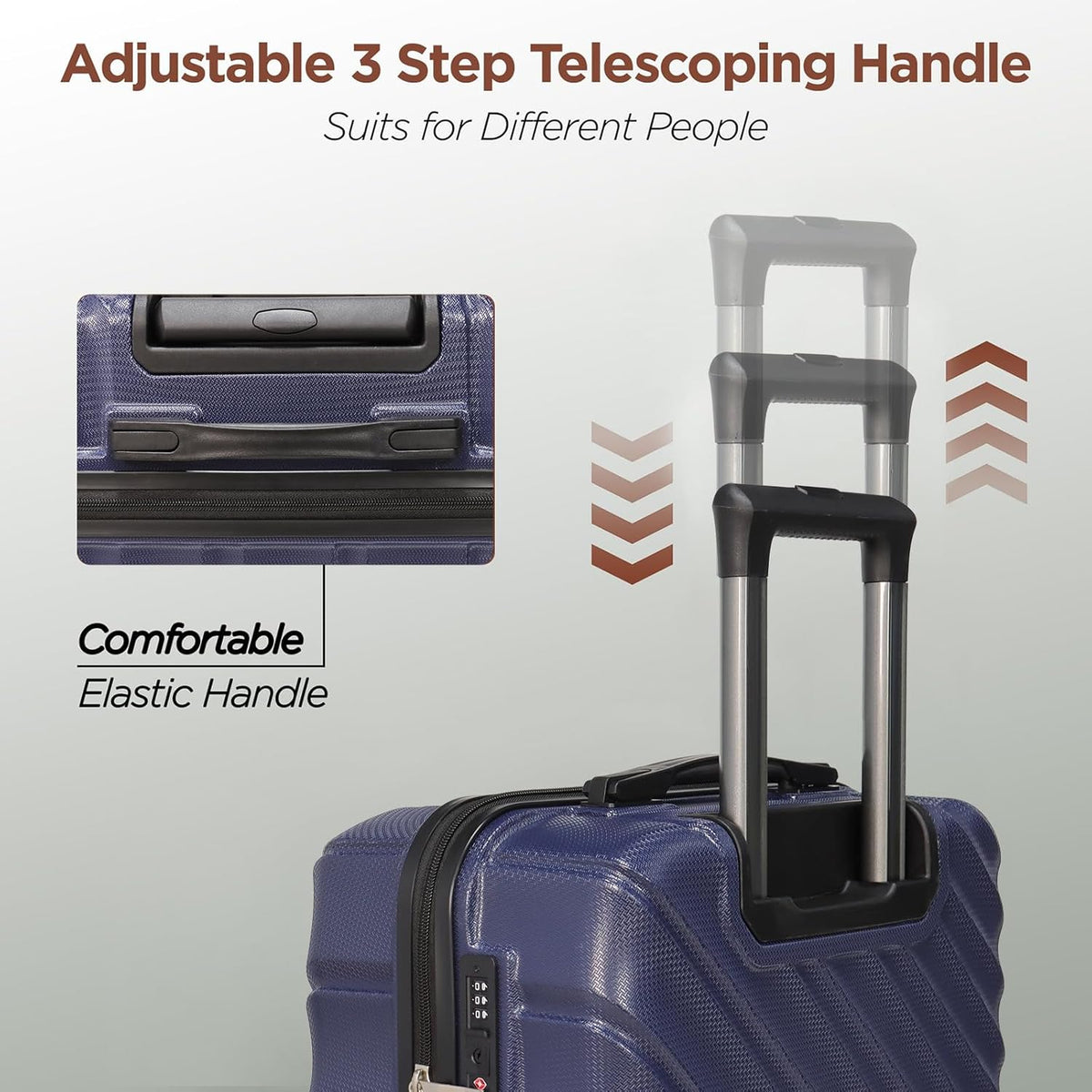 Luggage Sets Suitcases with Wheels Suitcase set Hardshell Luggage sets Clearance Luggage sets with TSA Lock 20/24/28 Inch Luggage Lightweight Suitcases with Wheels (Navy Blue)