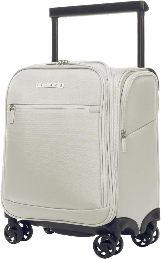 Verage Underseat Carry On Luggage with Spinner Wheels 15 inch Overnight Suitcase Travel Business Bag for Airlines Men Women