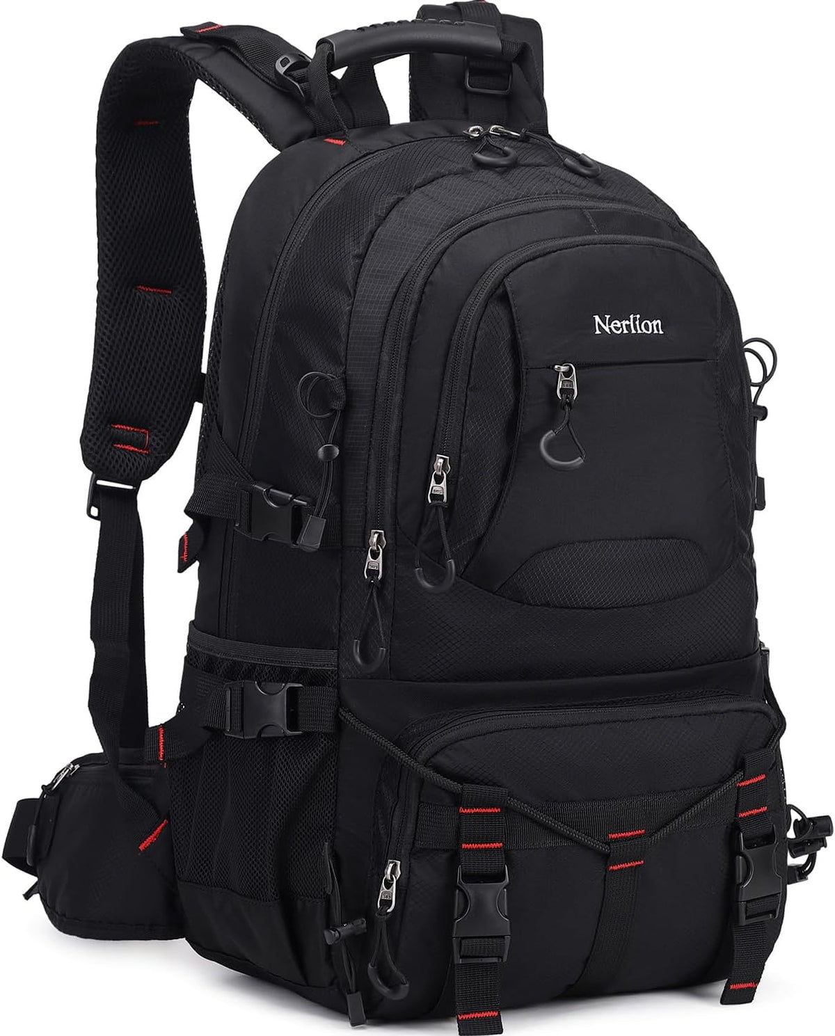 Nerlion 40L Hiking Backpack Travel Backpack for Men Women Camping Waterproof Outdoor Hiking Daypack Lightweight Backpack (Black)