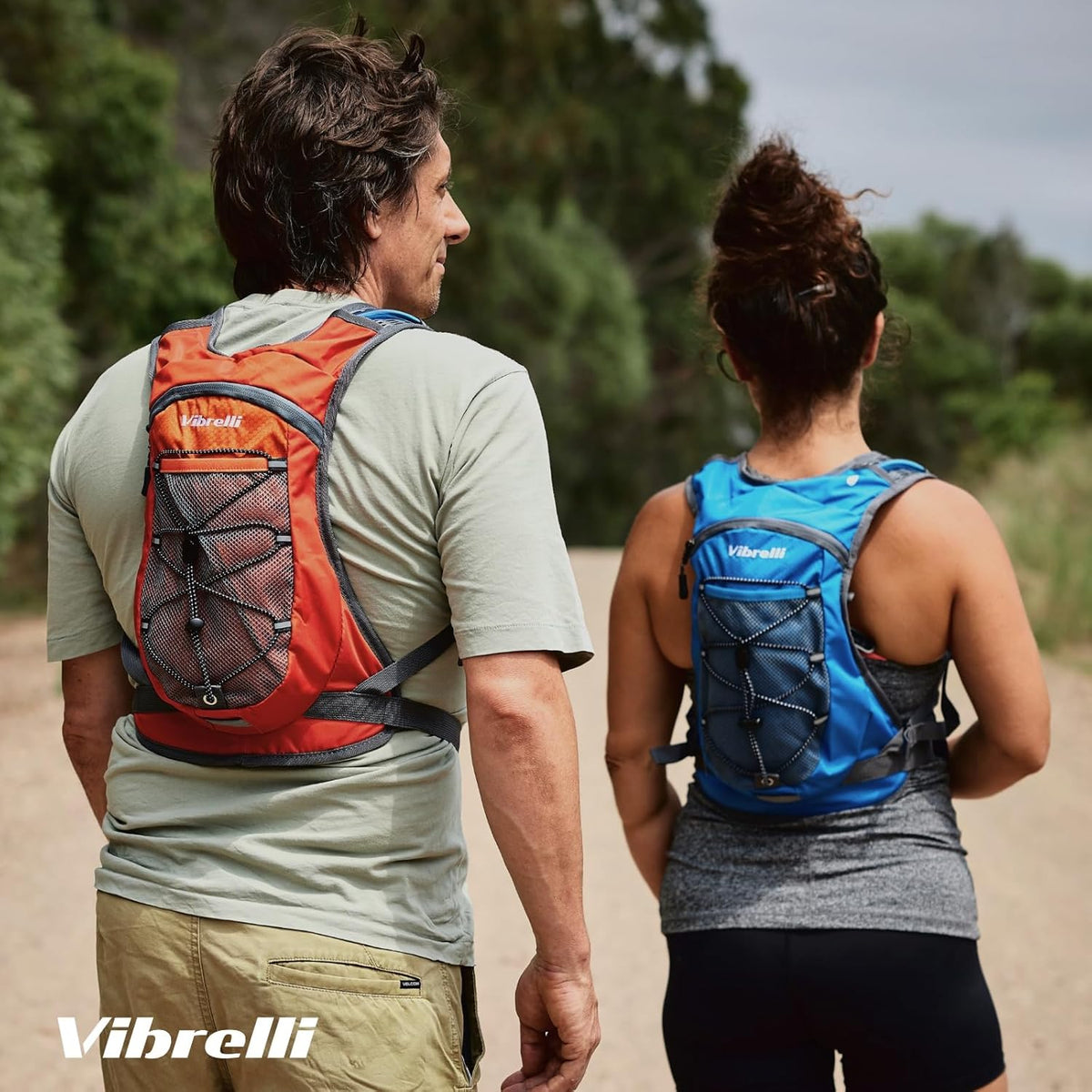 Vibrelli Hydration Backpack & 2L Hydration Bladder - High Flow Bite Valve - Hydration Pack for Cycling, Running, Hiking