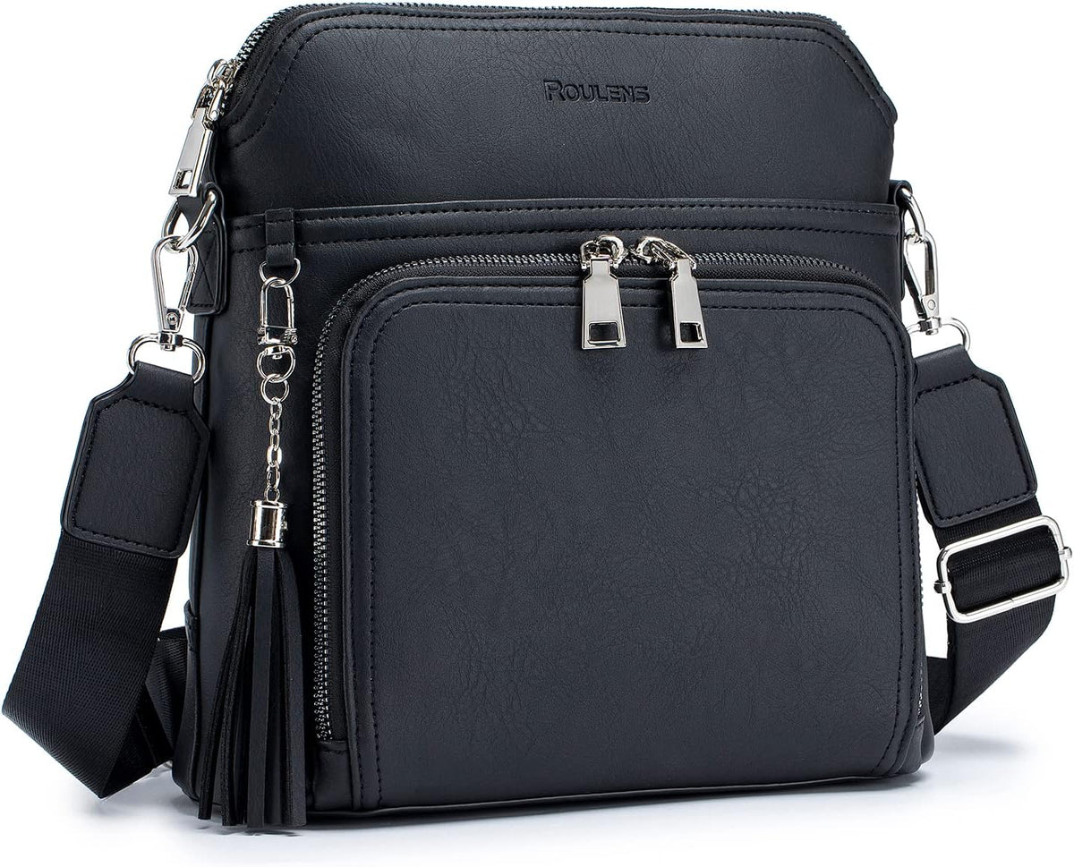 Crossbody Purse for Women,Lightweight Medium Crossbody Bag Soft Leather Women's Shoulder Handbags with Tassel