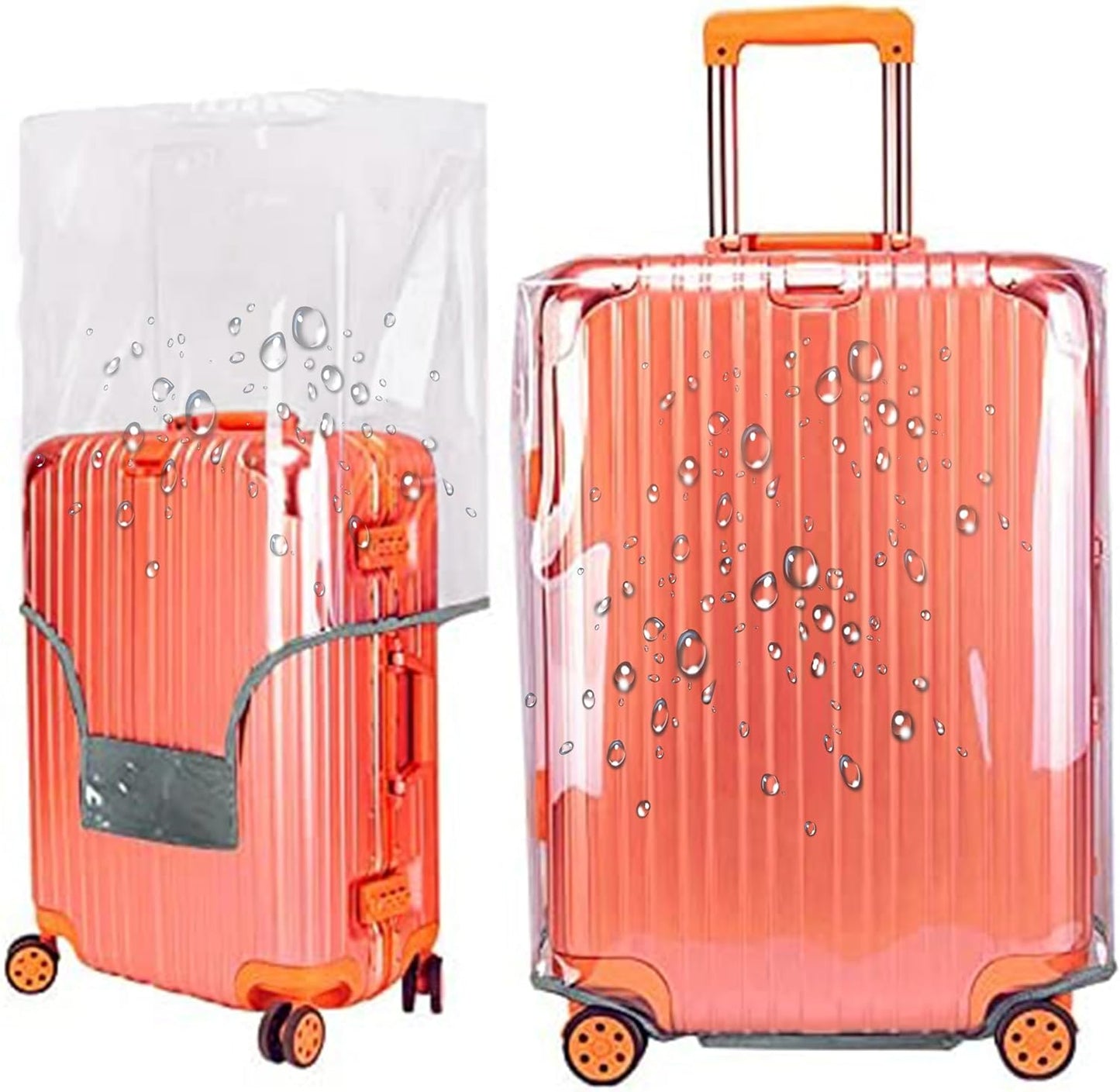 24 Inch Luggage Covers for Suitcase TSA Approved,Carry On Luggage Cover Protector Suitable 24-25 inch Full Clear 3mm Thickness Protector PVC Clear Suitable for Long Travel Accessories
