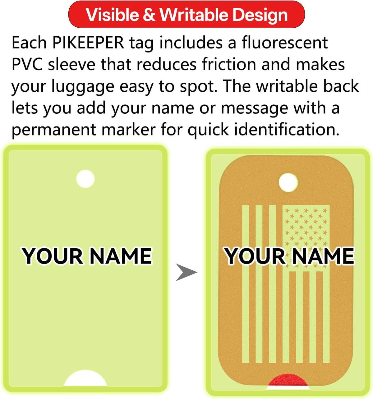 Smart Luggage Tags for Suitcases - Waterproof QR Code Bag Tags with Location Notification When Scanned, Self-Modifiable Info, Durable & Personalized Backpack Travel ID Tags