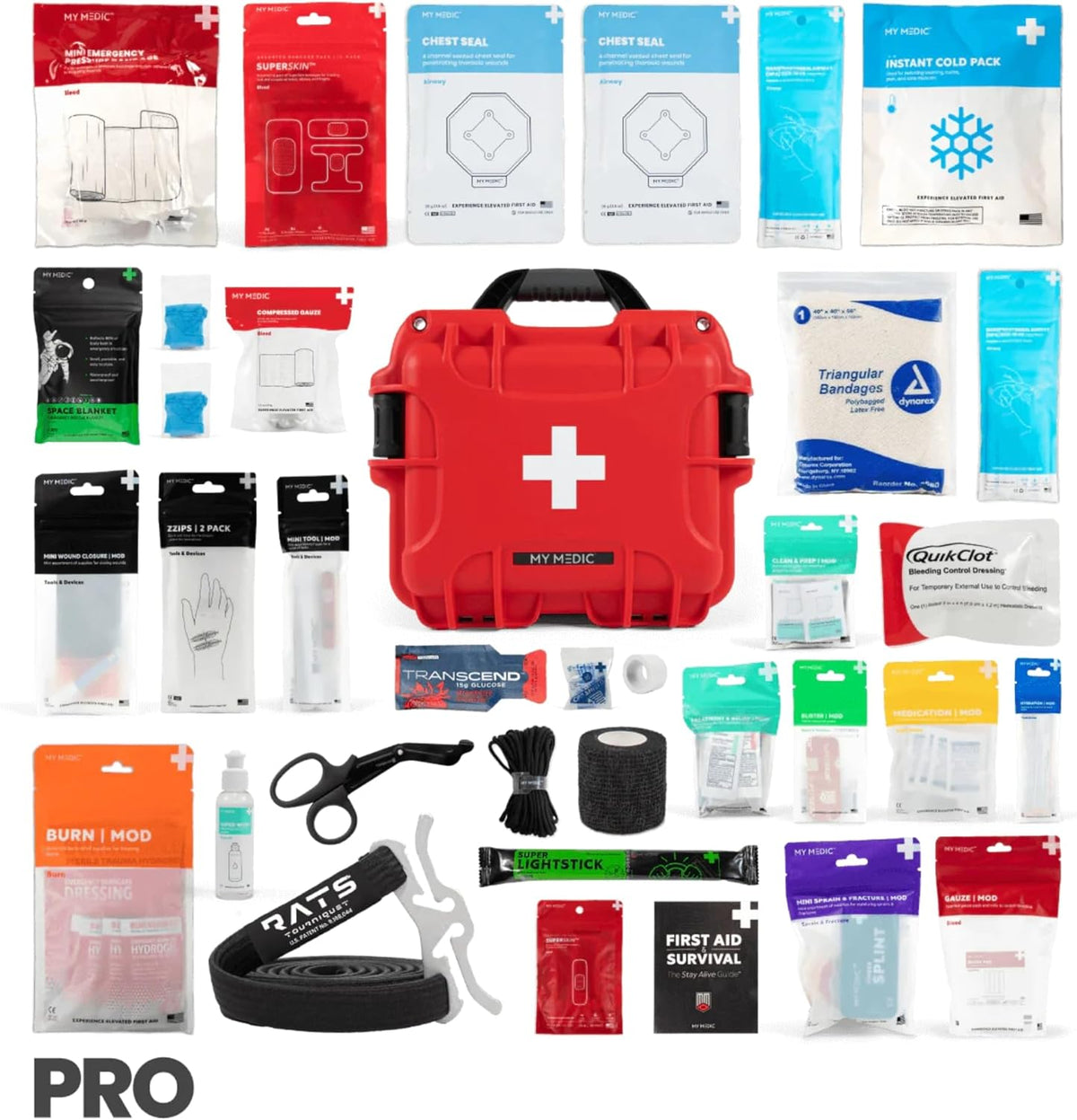 My Medic MYFAK Mini Pro Waterproof First Aid Kit - Emergency Medical & Survival Essentials, Supplies, & Must Haves For Car, Home Boat, Camping & Travel