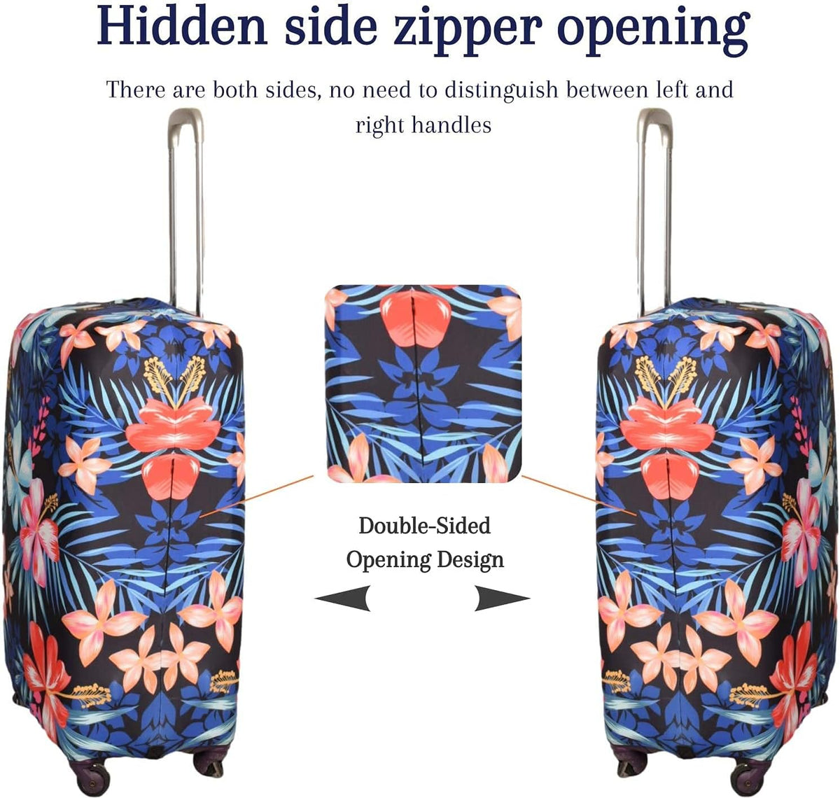 Suitcase Cover, Carry on Luggage Cover Protector - Travel Elastic Spandex Luggage Covers Fits 26 to 28 Inch Flower