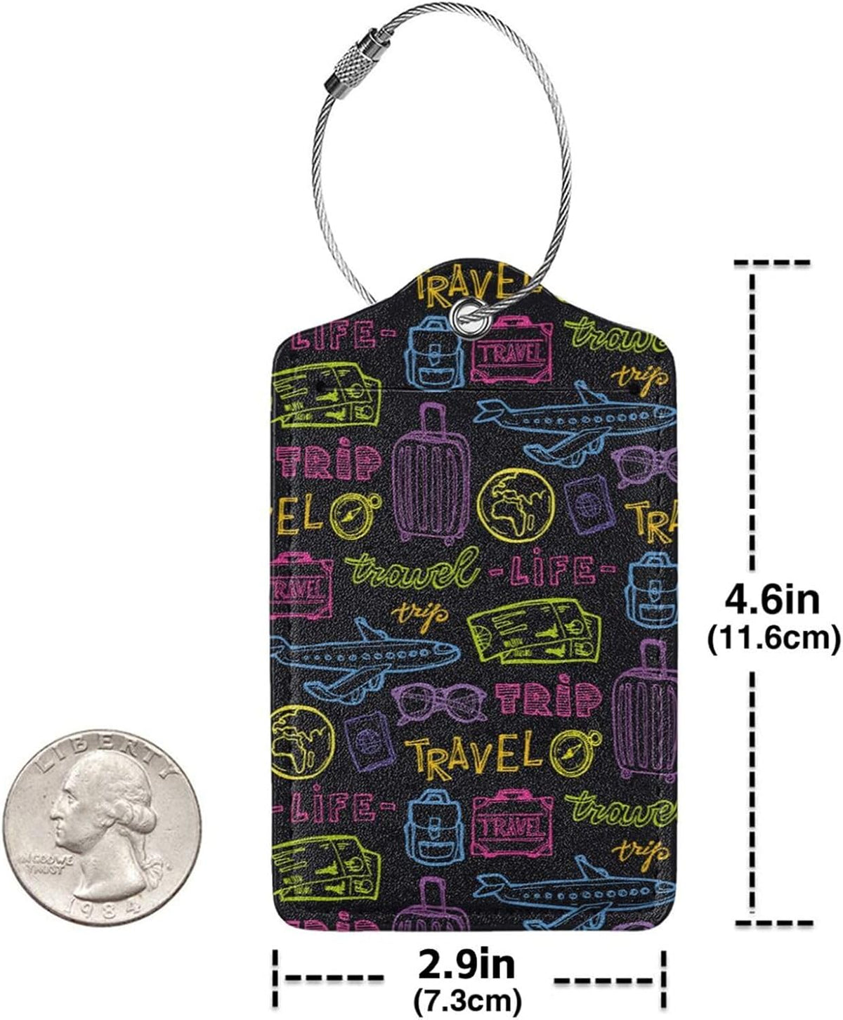 Trip Colored Graffiti Travel-Life Style Luggage Cover Washable Suitcase Protector, Luggage Tag Travel Birthday Gifts For Men Women(XL 29-32 Inch Luggage)