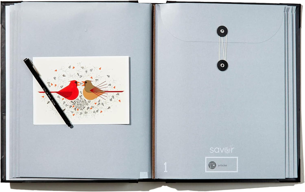 Savor | 2025 Edition The Folio™ Document Organizer | Custom Dyed Cloth-Bound Expanding File for Important Papers, Passports, Birth Certificates & More | Ideal for Home Organization & Graduation Gift